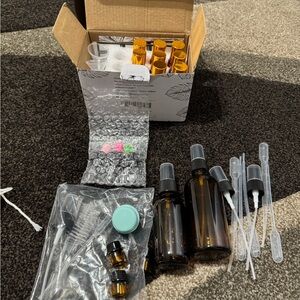 Amber Glass  Set with recipe cards